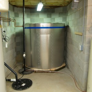 Solar Water Storage in Basement